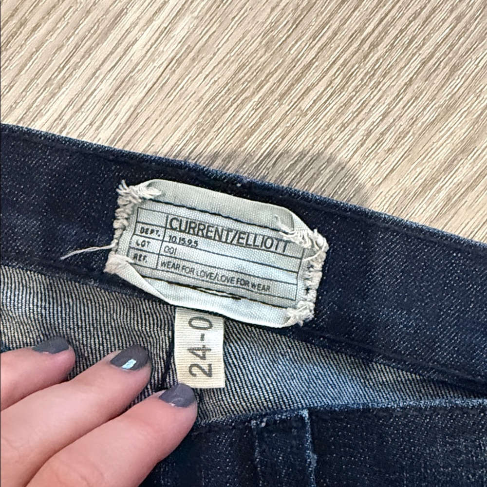 Current Elliot The Cropped Straight Jean Court Coupe Droite - Picture 3 of 5